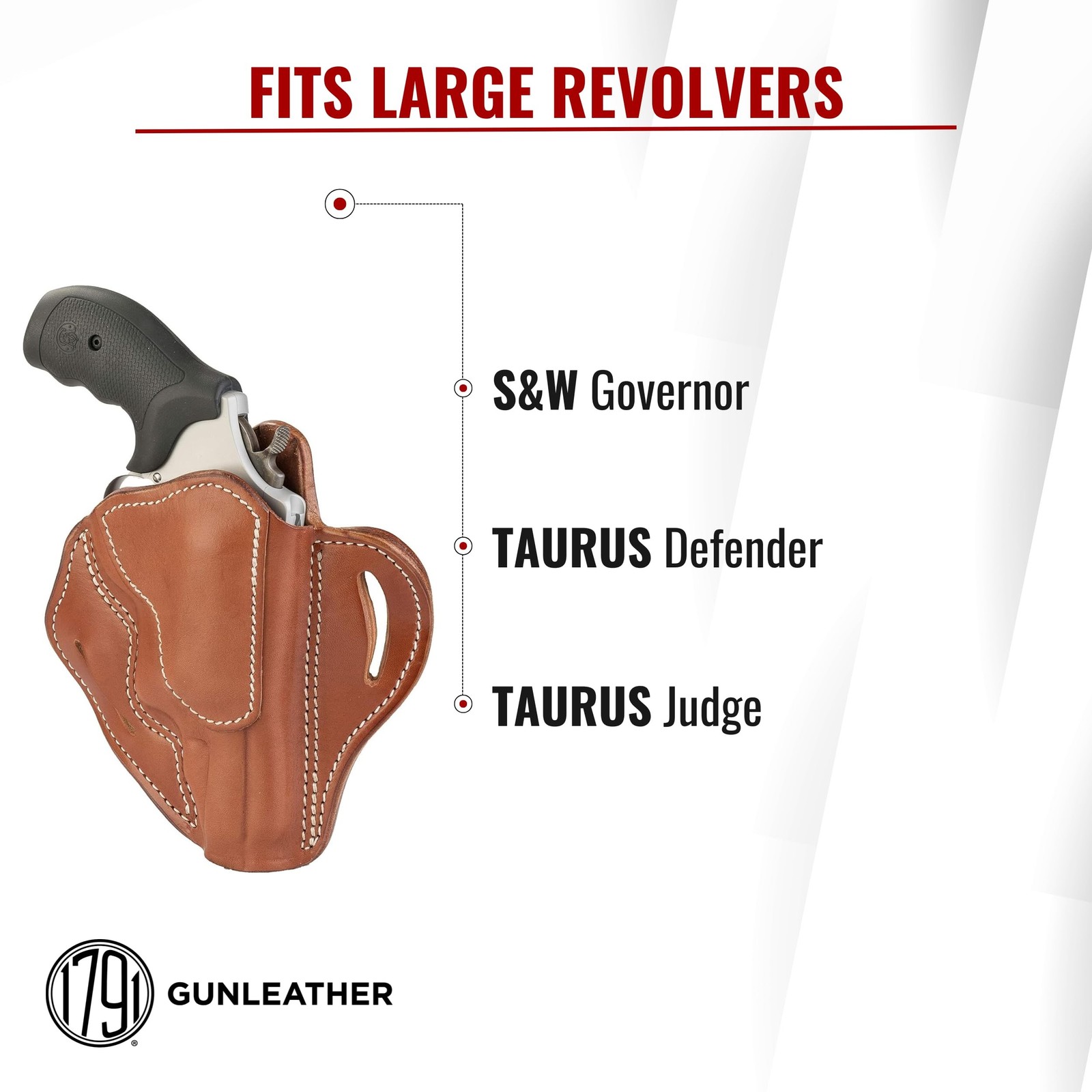 1791 GUNLEATHER Taurus Judge Holster – OWB Leather Revolver Holster for Z Fra…