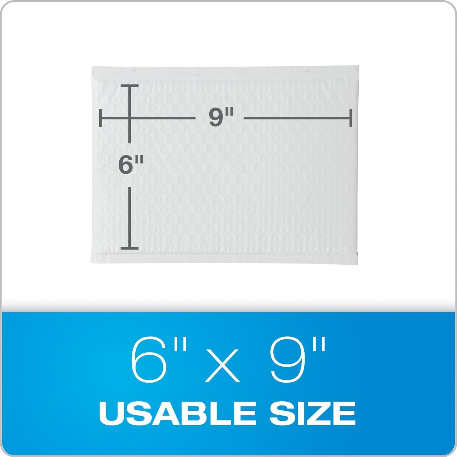 Self-Seal White Bubble Mailers 6×9 – 50 Lightweight Water-Resistant Envelopes