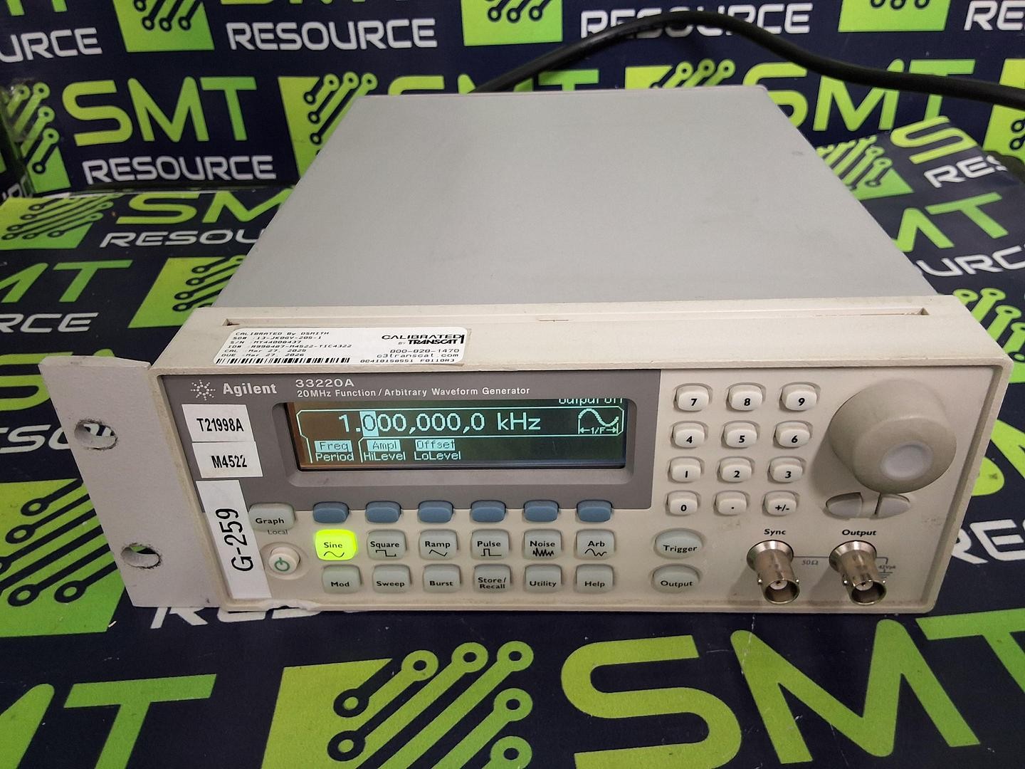 AGILENT / KEYSIGHT 33220A 20MHz FUNCTION / ARBITRARY WAVEFORM GENERATOR – TESTED