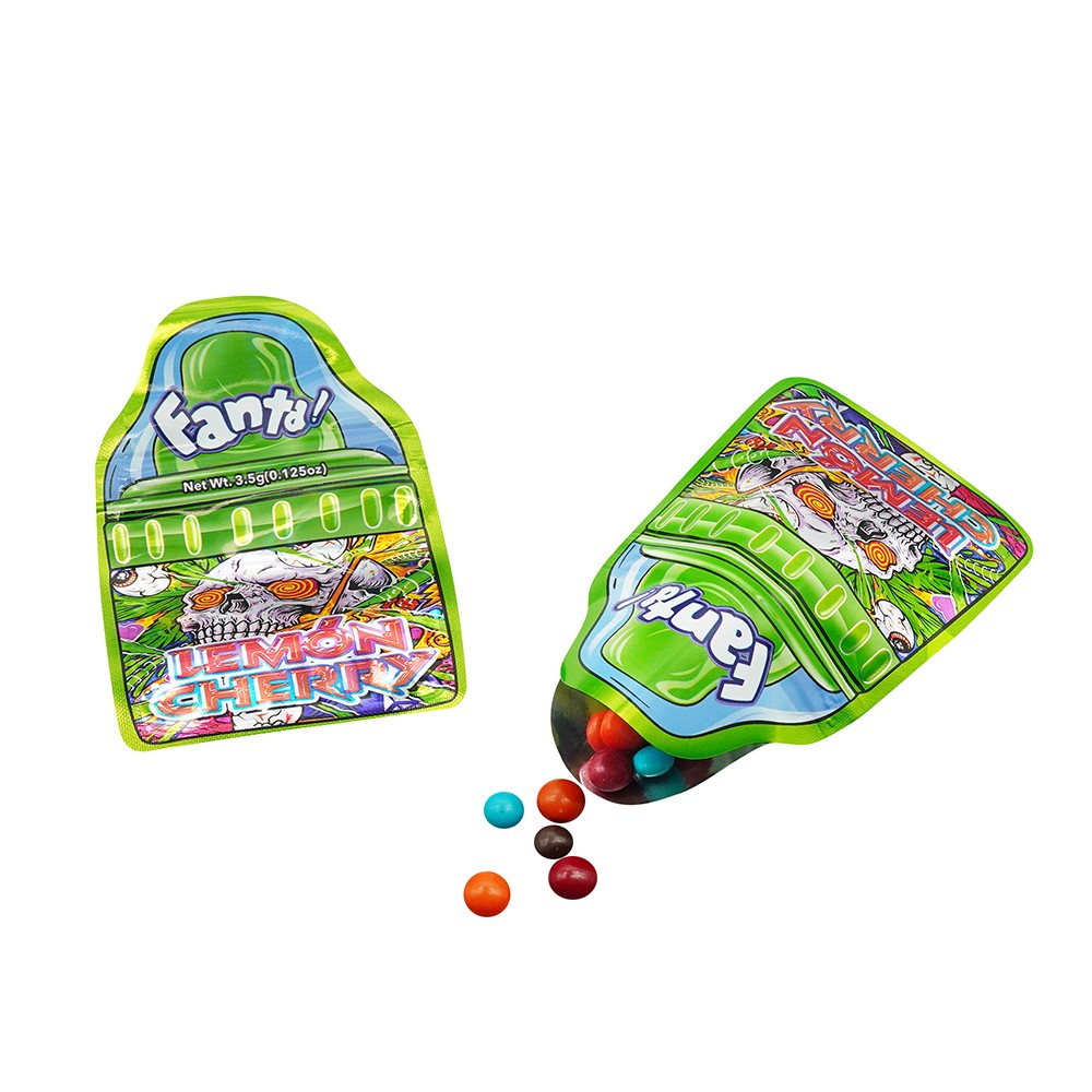 3.5g Smell Proof Mixed Holographic Mylar Bags Resealable Candy Pouches 100pcs