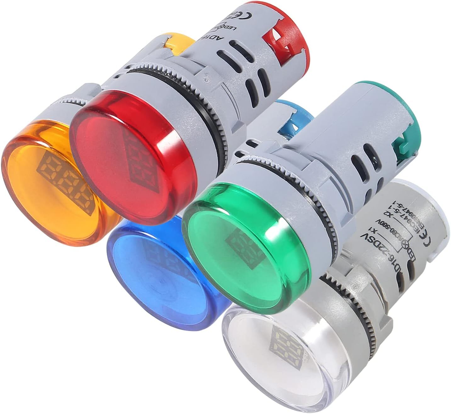 2//4/8X AC60-500V 22MM LED Voltmeter Voltage Meter Indicator Pilot Light New DIY
