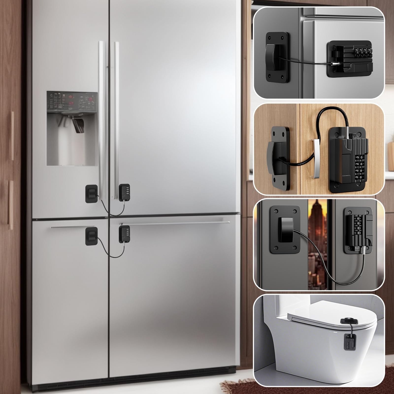 Refrigerator Lock, Child Proof Fridge Lock, Baby Safety Lock for Refrigerator…