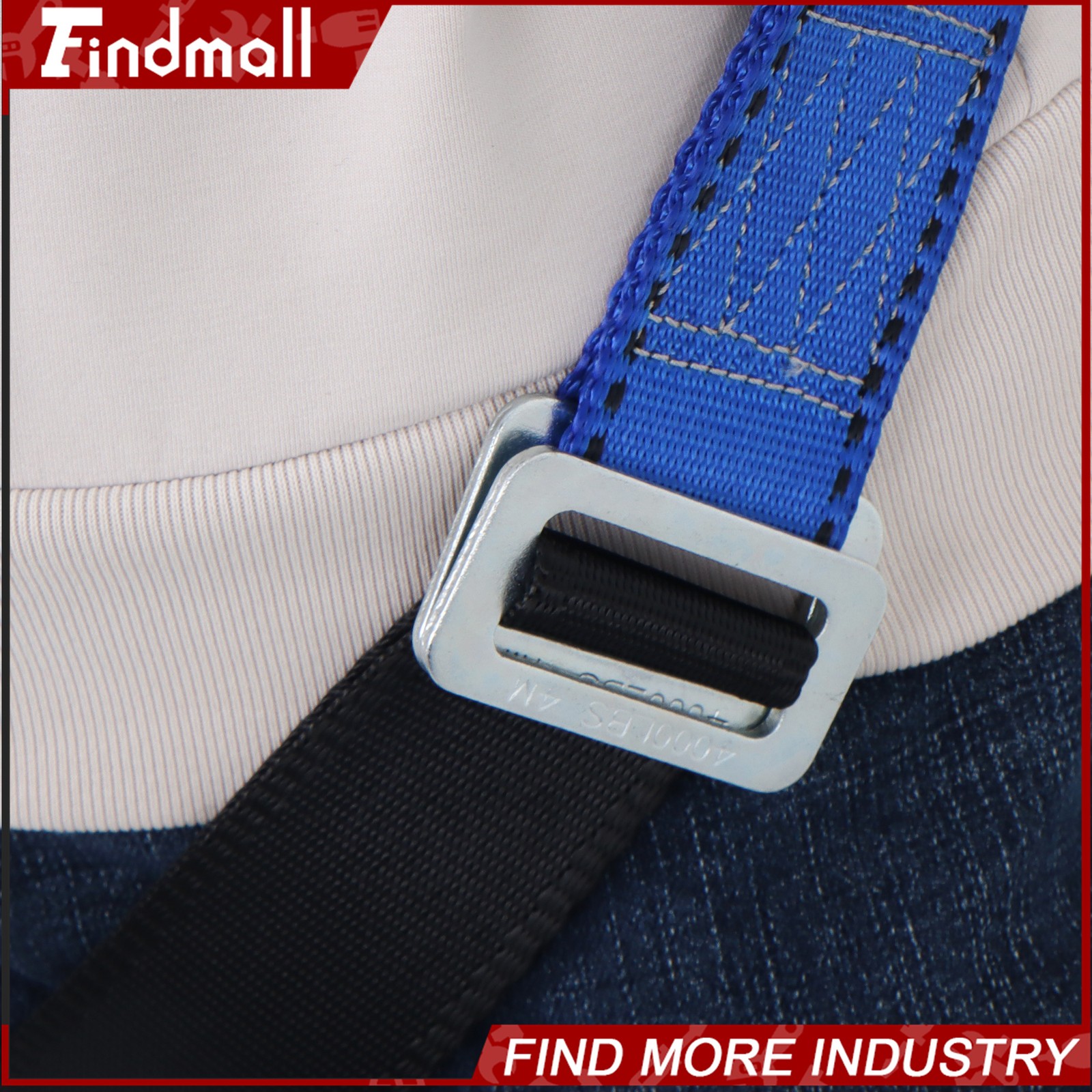 Findmall Full Body Roofing Harness Fall Protection Kit W/Shock Absorbing Lanyard