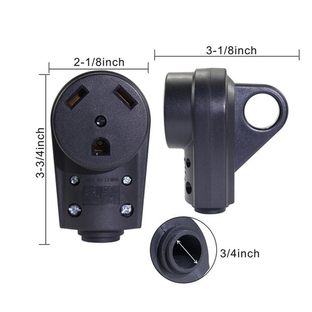 Receptacle Plug Male&Female Power Cord End Replacement Electrical 125V RV 30 AMP