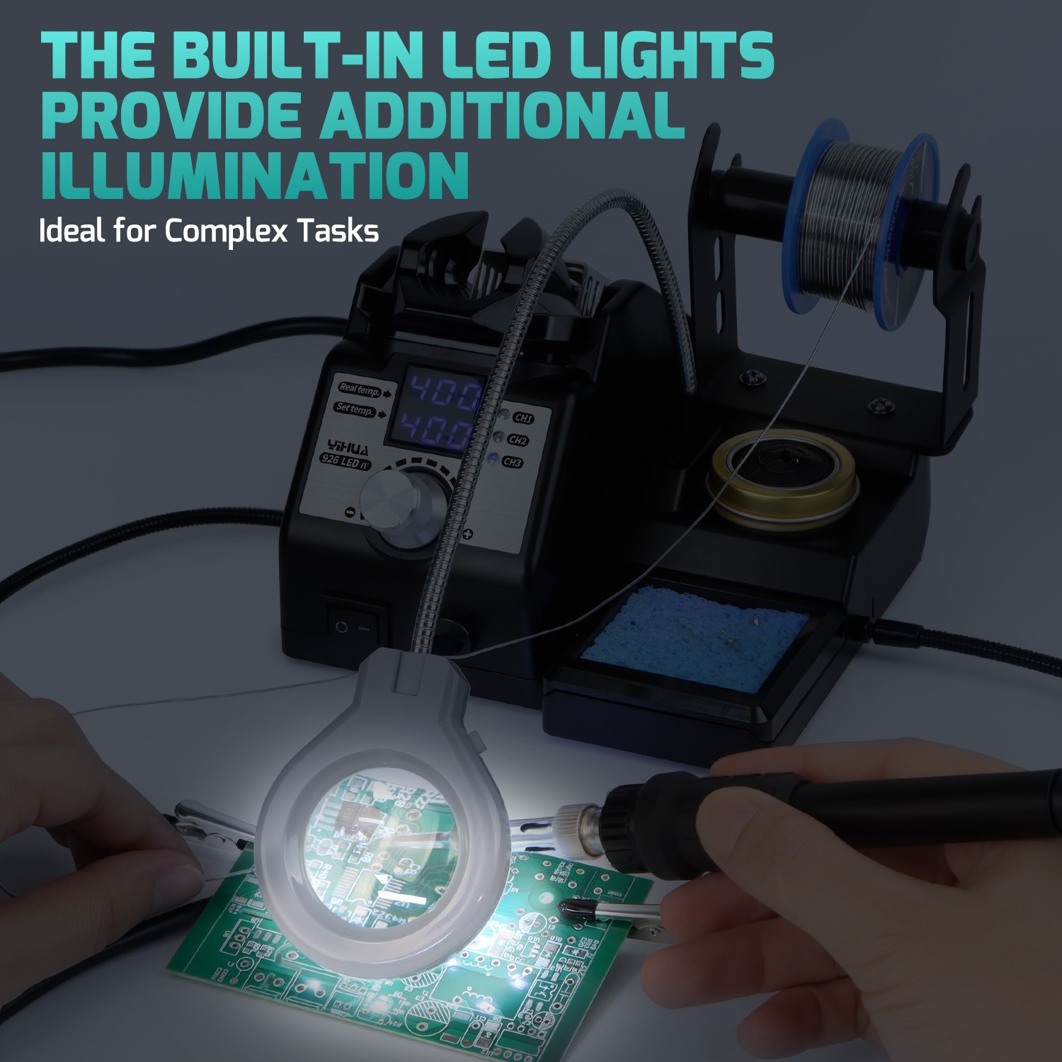 YIHUA 926LED-IV 130W Digital Soldering Station Complete Kit