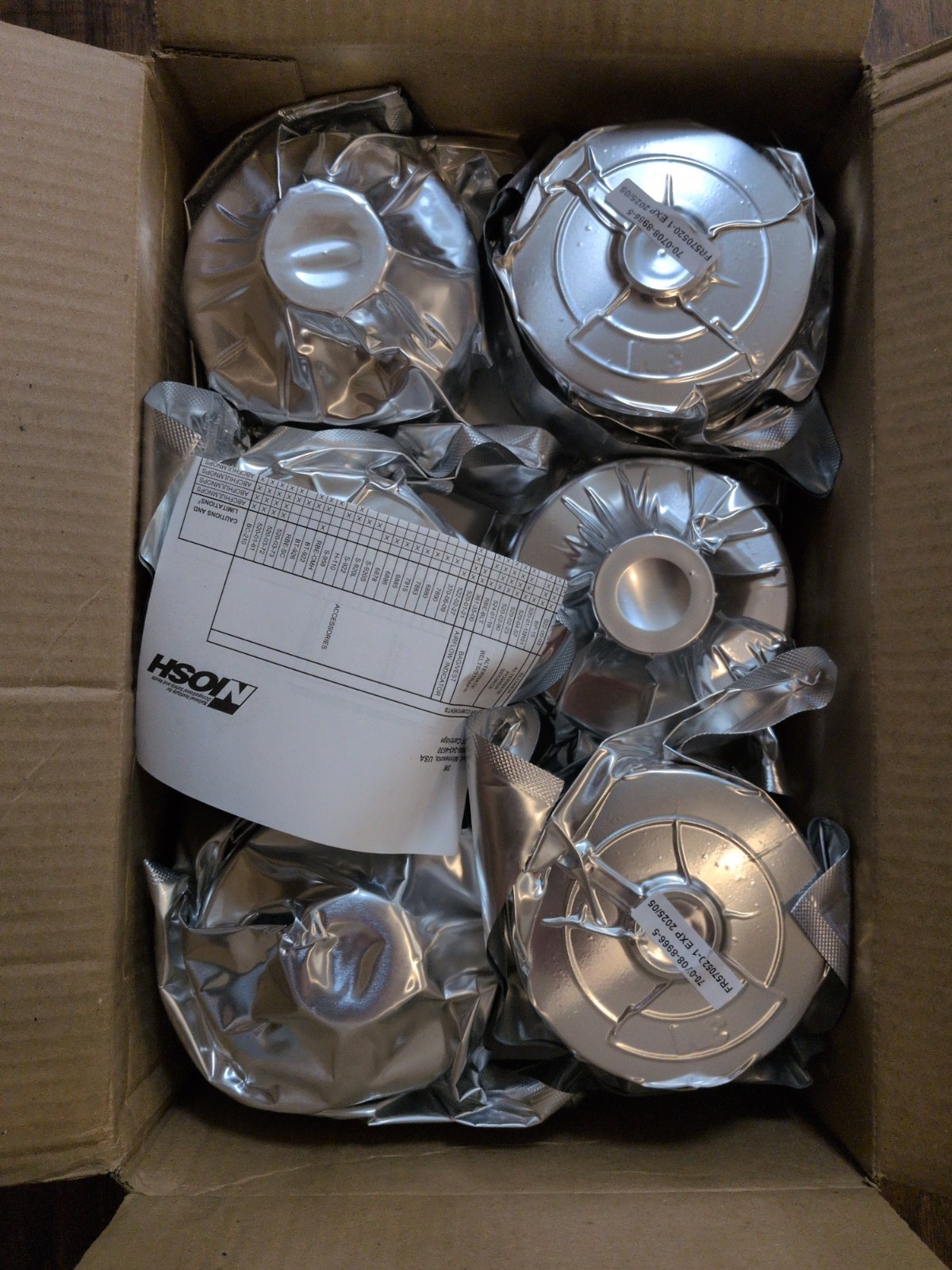 6 3M Respirator Filter Cartridges 453-03-02R06, FR-57, EXP 1/2025