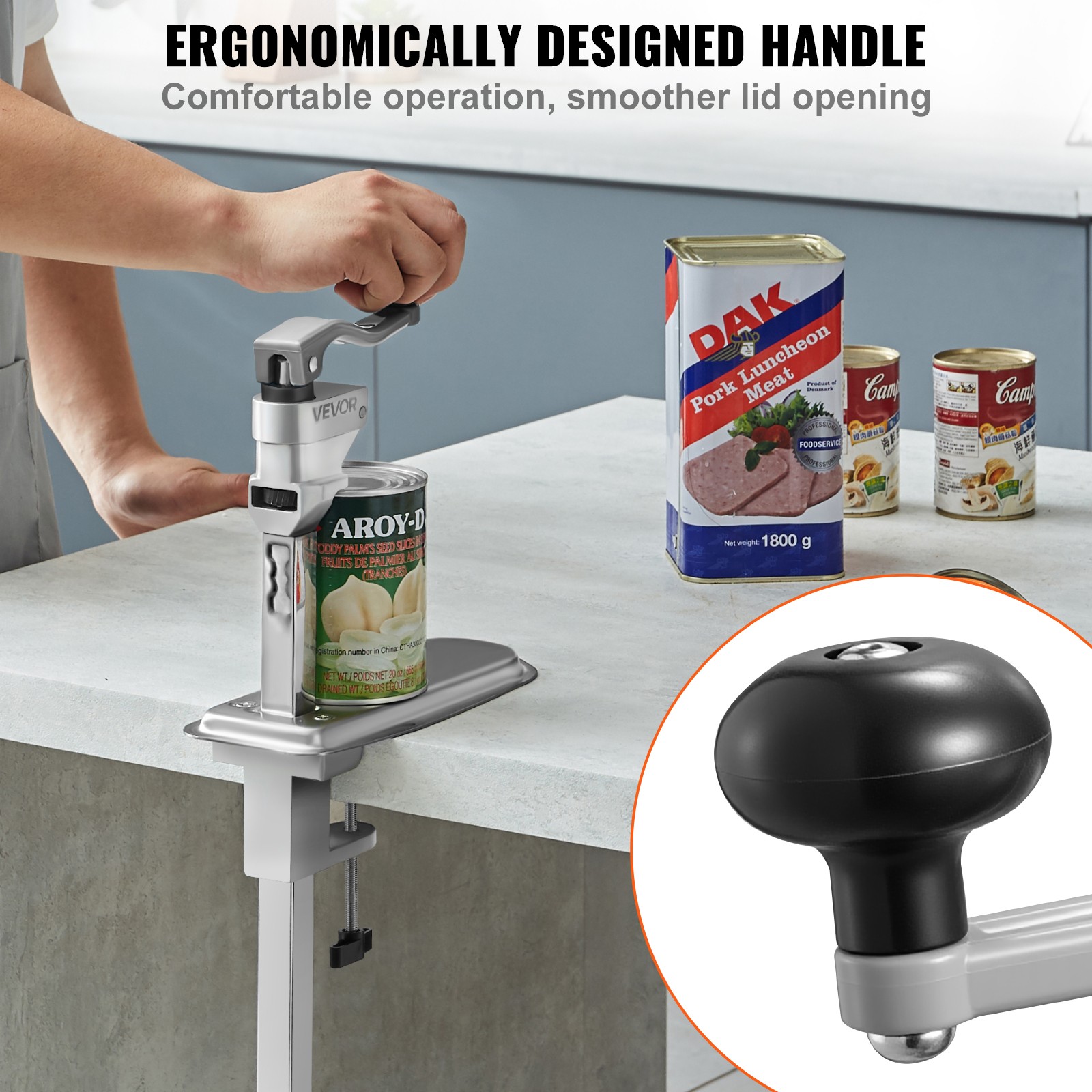 VEVOR Commercial Can Opener Heavy Duty Manual 11.8 in Can Opener Table Clamp