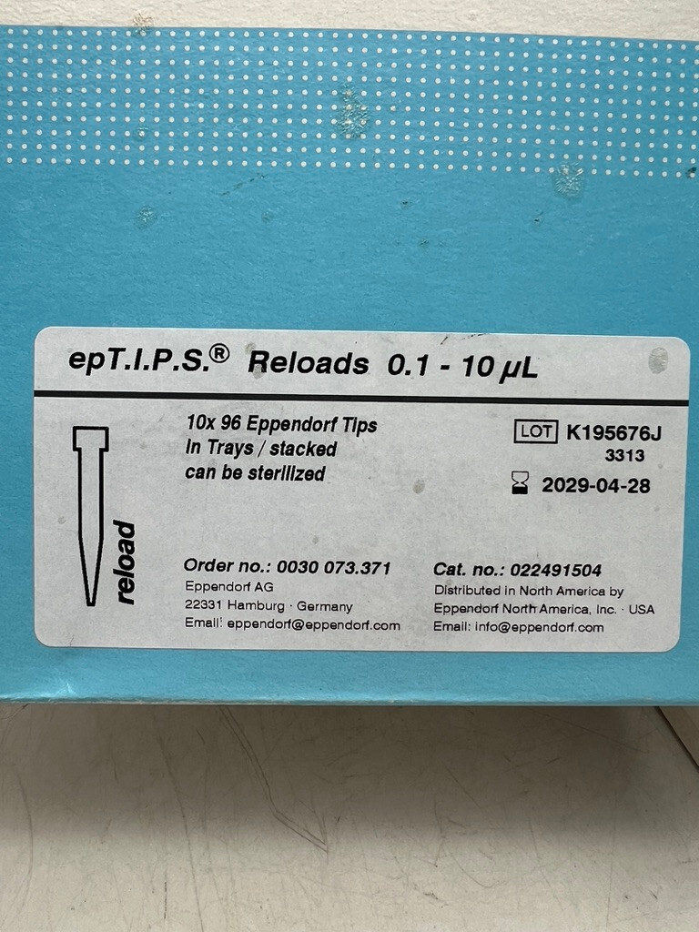 Lot 8 Boxes EPPENDORF epTIPS Pipette Tips Reloads Assorted Size as shown GERMANY