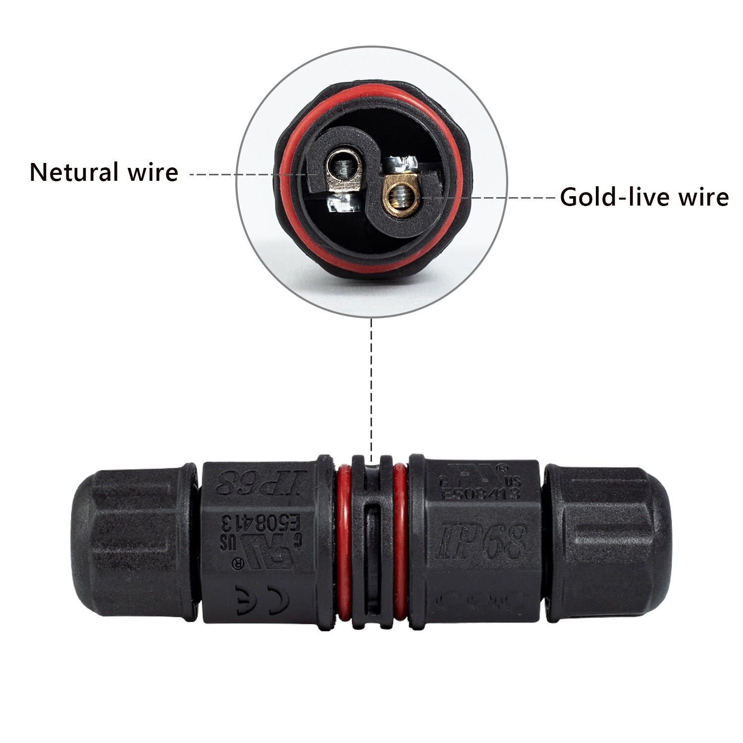 3PK Junction Box Waterproof IP68 Electric Cable Wire Plug Connector Protection