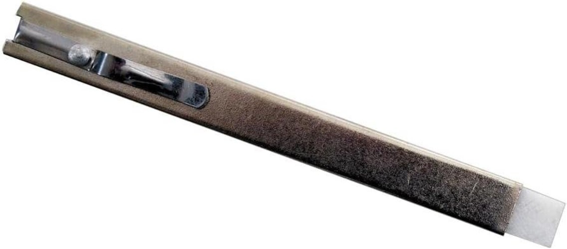 Elegant Nickel-Plated Soapstone Holder Featuring Brass Locking Slide – 4 Refills