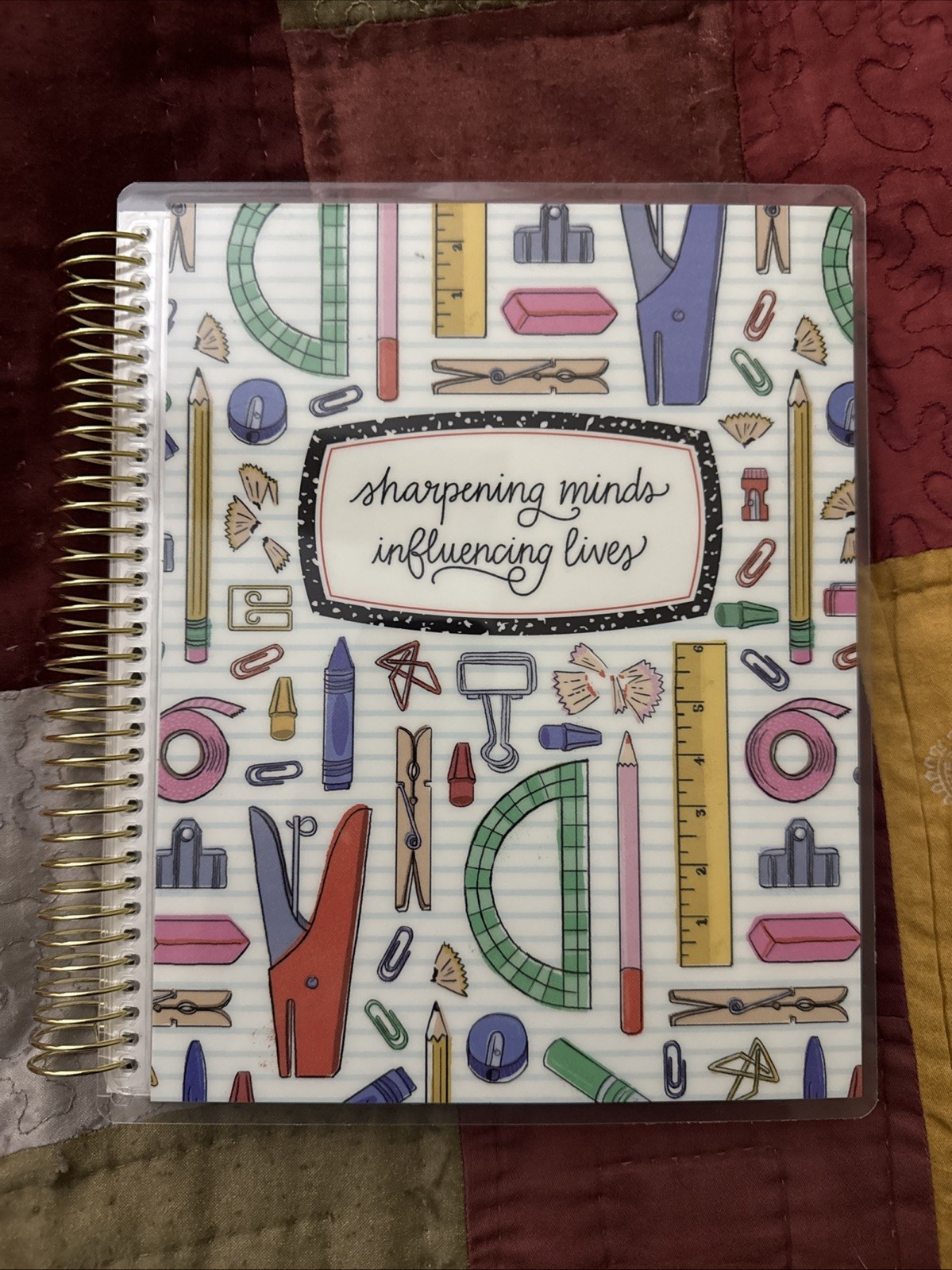 Erin Condren 12-Month Spiral Teacher Planner (Aug – Jul), 7”x9” Weekly
