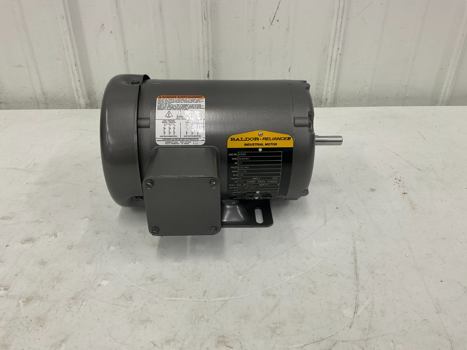 BALDOR ELECTRIC General Purpose Motor M3452 59VY20