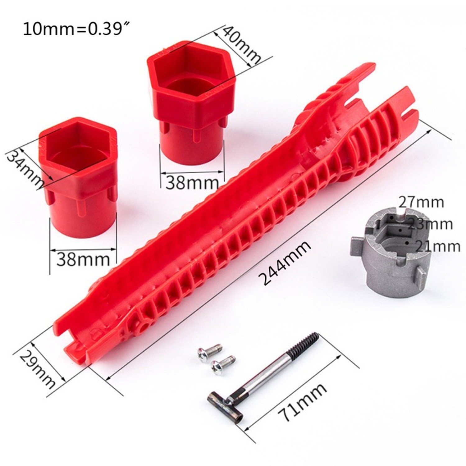 5 in 1 Faucet Sink Installer Home Multi Tool Pipe Wrench For Plumbers Homeowners