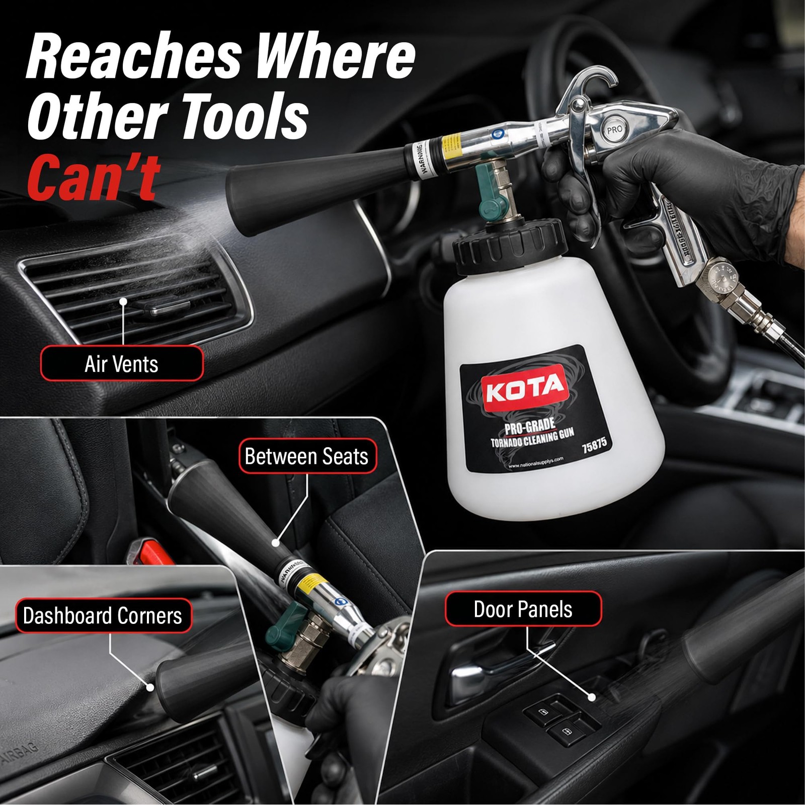 LAUCO Tornado High Pressure Air Gun Kit, Tornado Car Cleaning Gun, Tornado Air