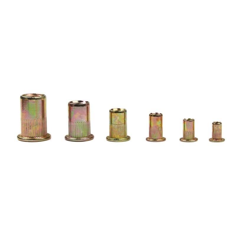100/50pcs Carbon Steel Nutserts Rivet Nut Rivnut Nutsert M3 M4 M5 M6 M8 M10 M12