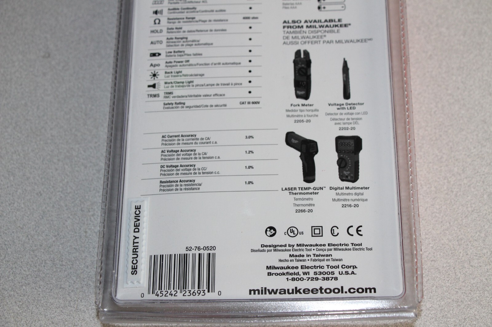 Milwaukee 2235-20 400 Amp 400A 600V AC/DC Clamp Meter NEW