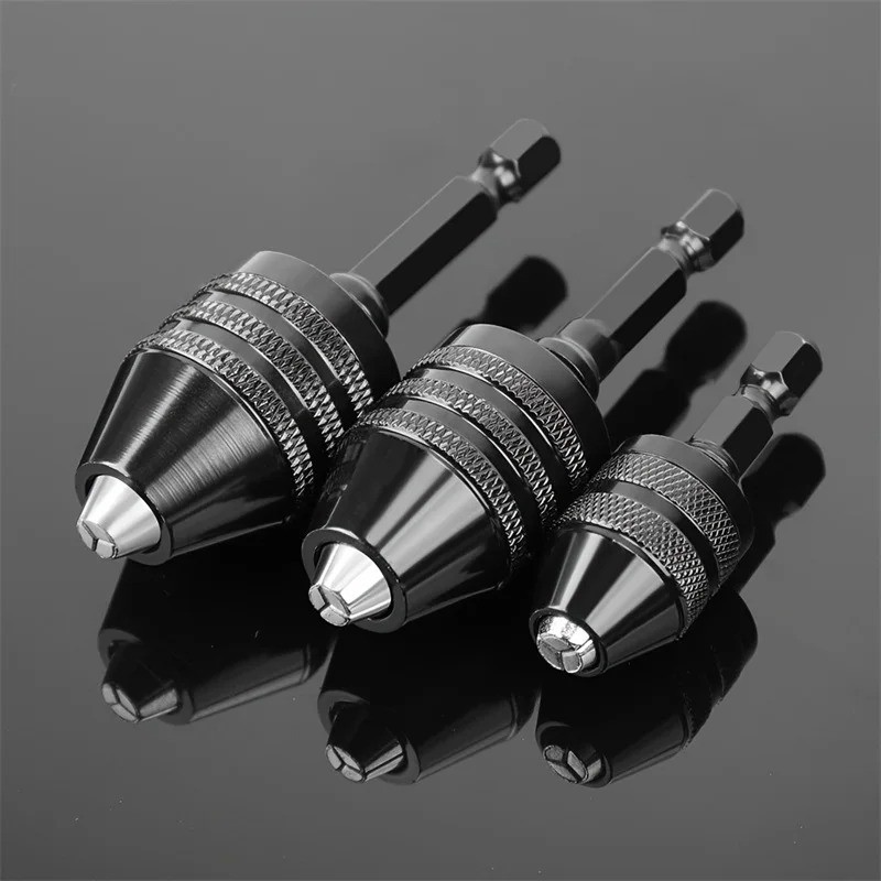 Mini ( 0.3mm to 3.6mm) Keyless Drill Chuck with 1/4″ Hex Shank Adapter – J016