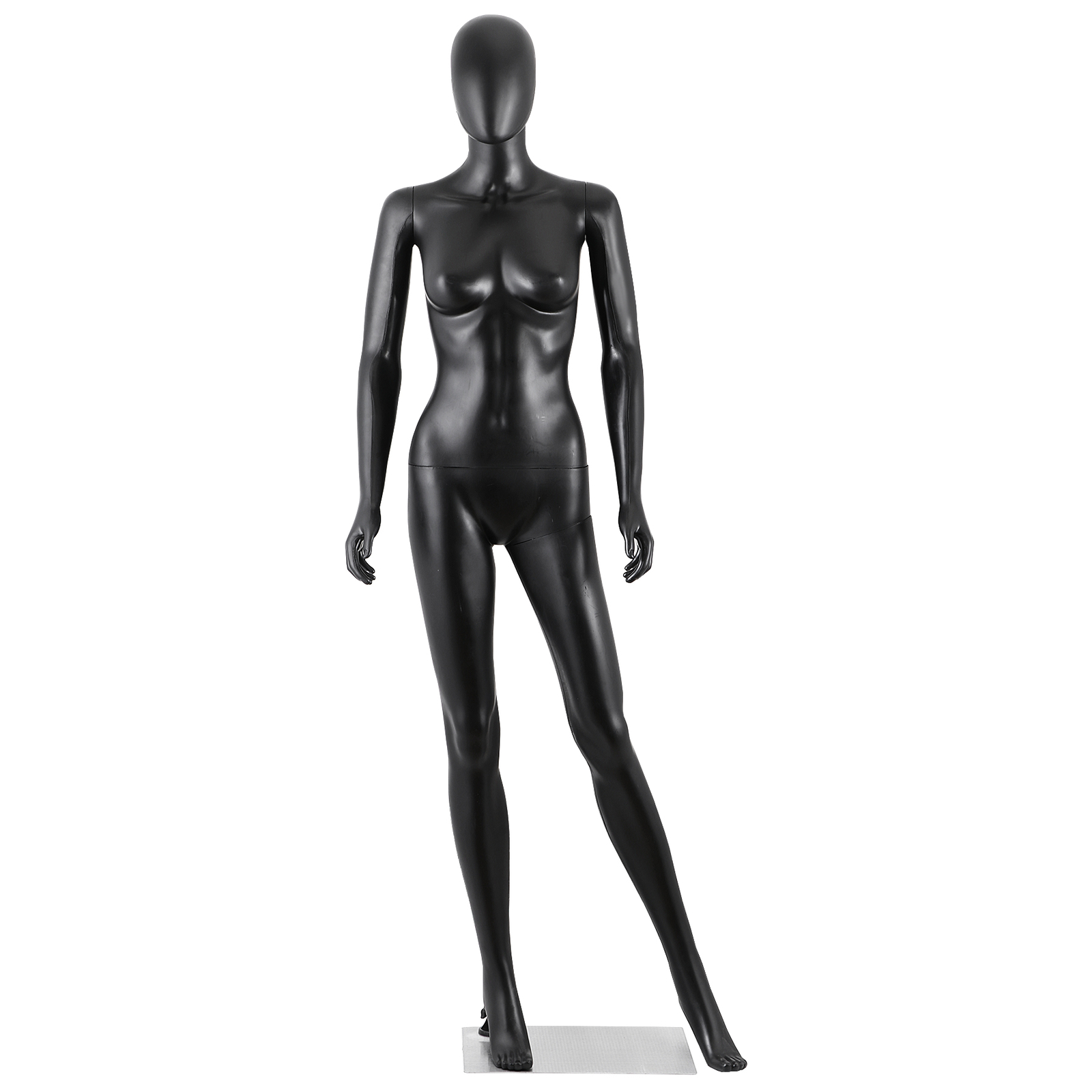 70″ Black Female Mannequin Full Body Maniquine Model Stand Adjustable Metal Base