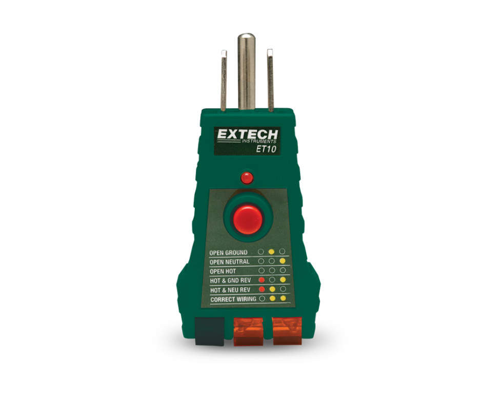 Extech ET10 GFCI Receptacle Tester- New in Box