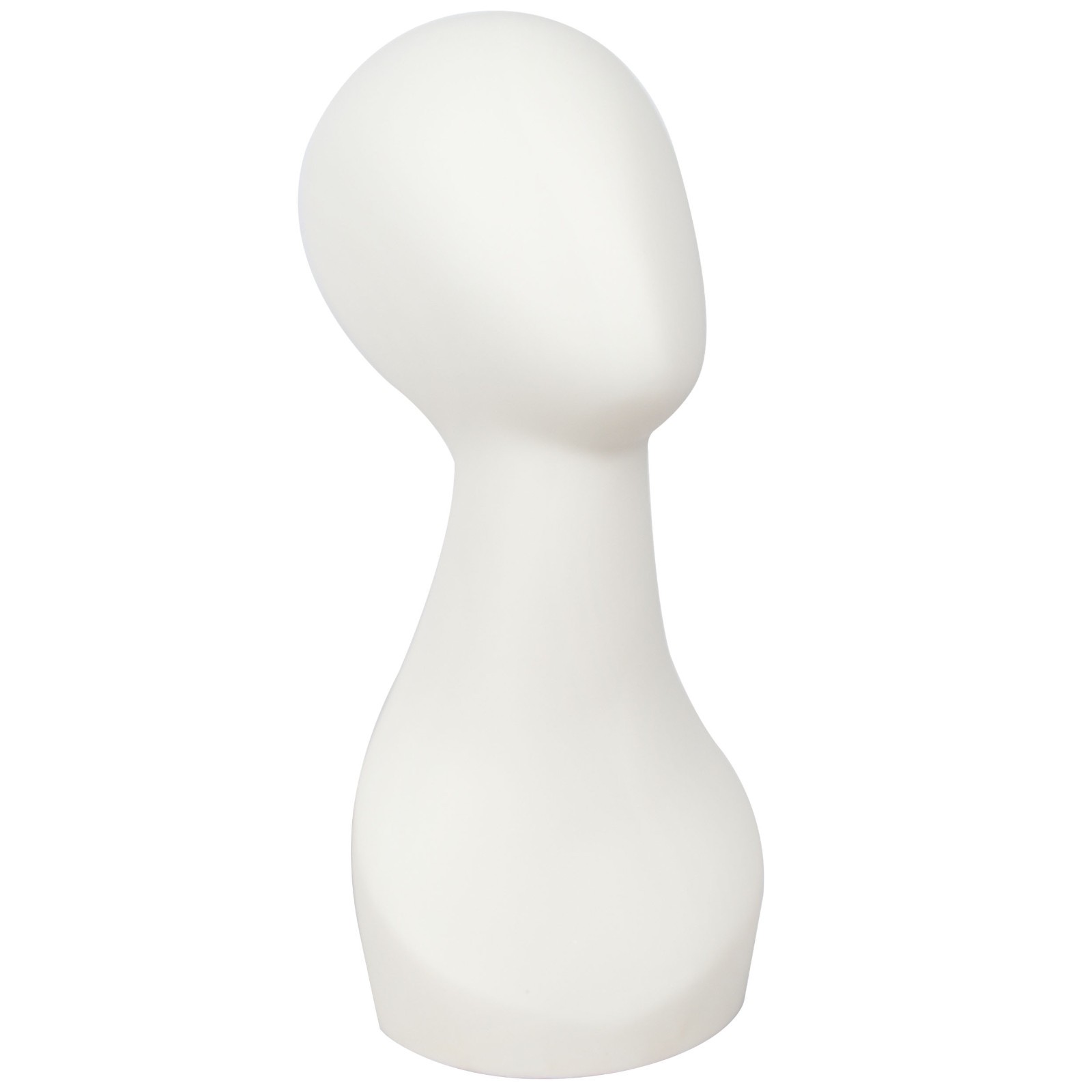 18″ White Abstract minimalist Mannequin Head shoulder Wig Display Bust Stand