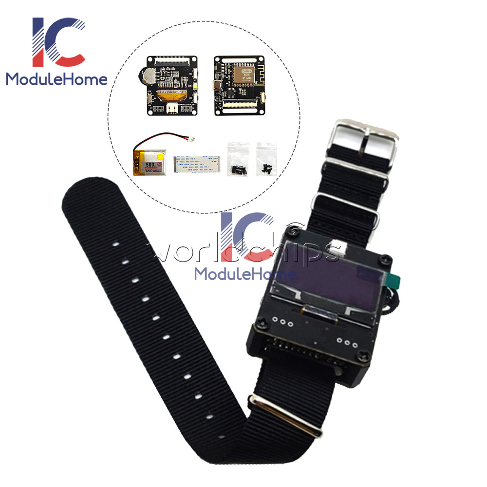 ESP8266 DIY Watch Programmable ESP WIFI ESP-12F OLED Display Development Board