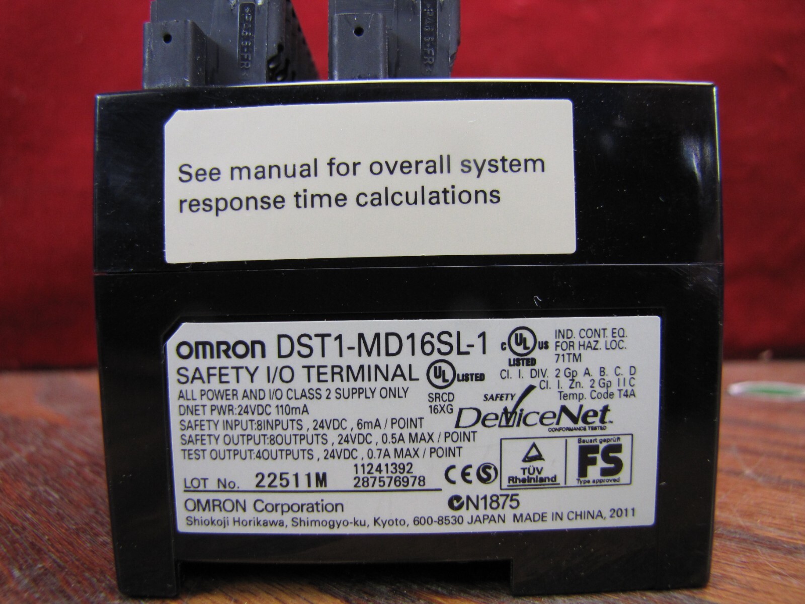 Omron STI Safety I/O Terminal Module DeviceNet 24v dc DST1-MD16SL-1