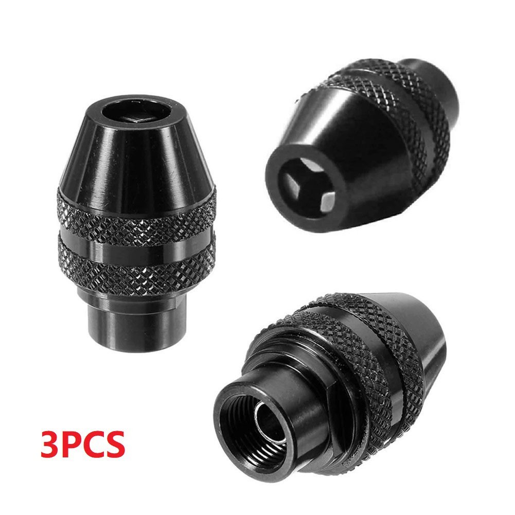 Set of 3 Multi-Keyless Drill Chucks Rotary Tools for Dremel 3000 4000 7700 8200