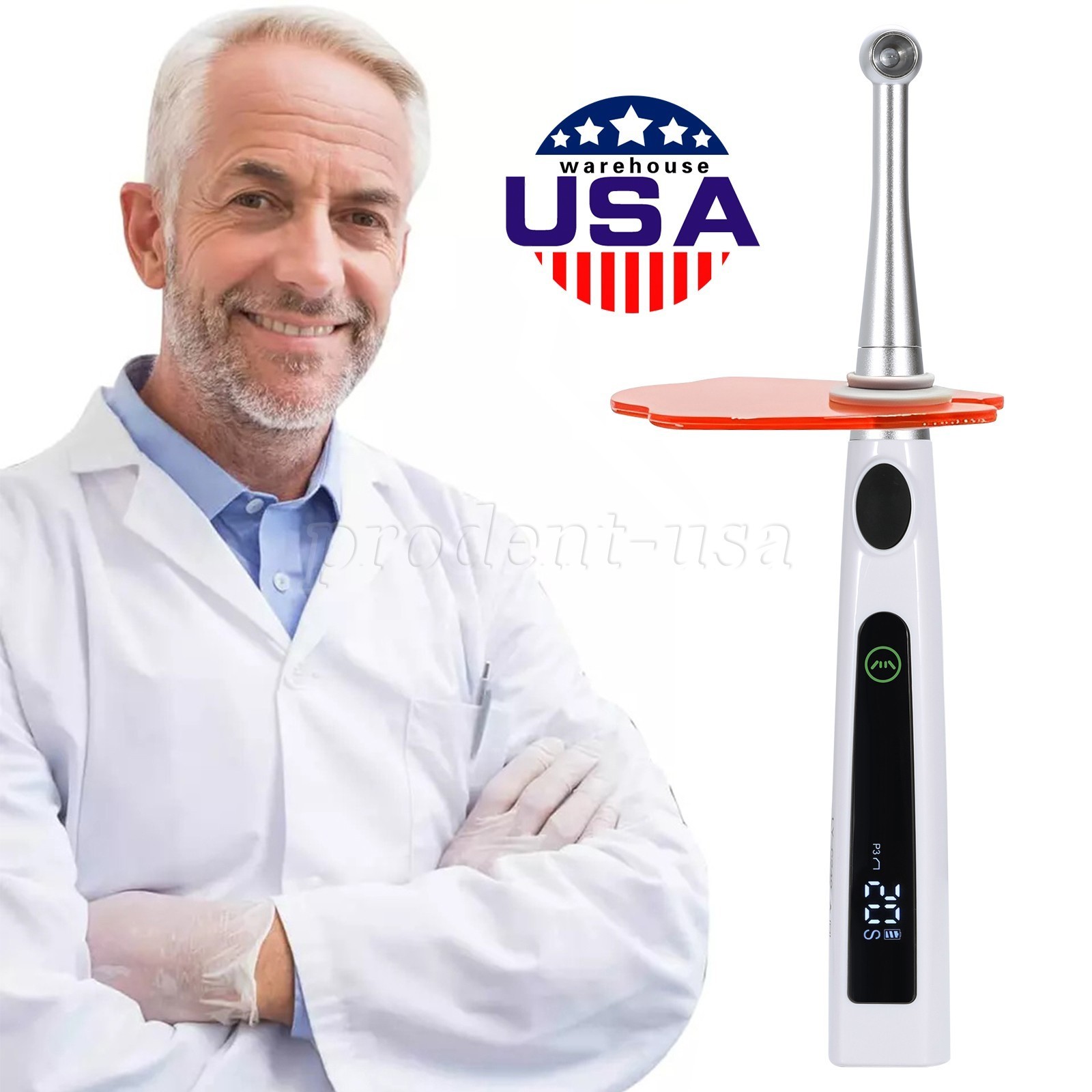 Dental Cordless LED Light Cure Lamp Metal Head 1S LED Curing Light Photopolymer
