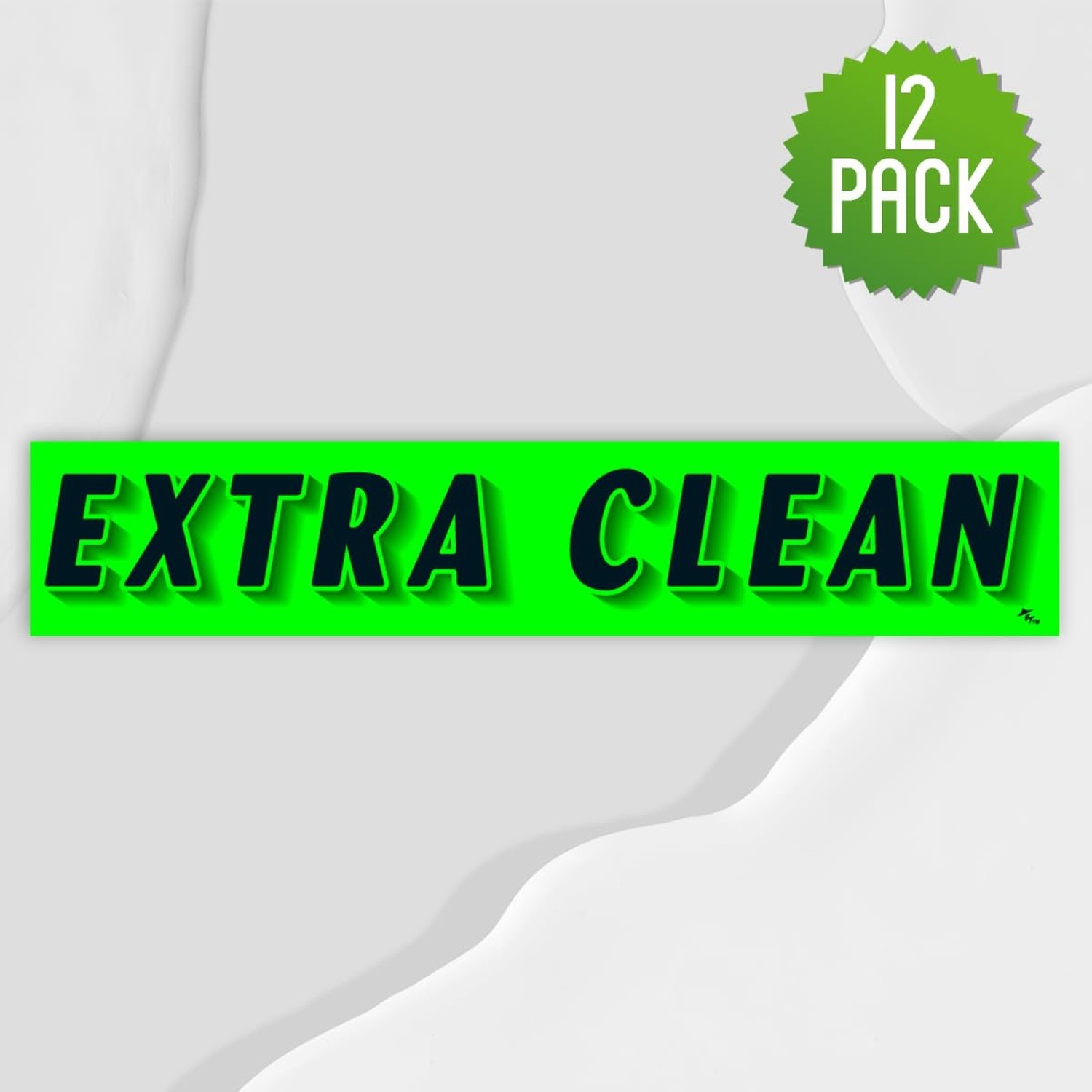 Versa-Tags Chartreuse Green Vinyl Slogan Stickers – 12-Pack for Car Dealer Wi…