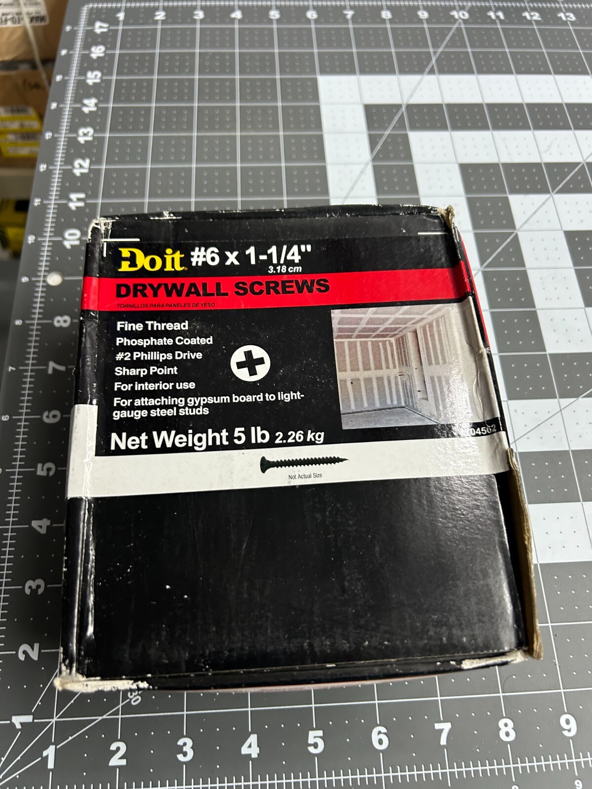 NOS 5-pounds LB Do It Best #6 x 1-1/4″ Fine Thread Phillips Head Drywall Screws
