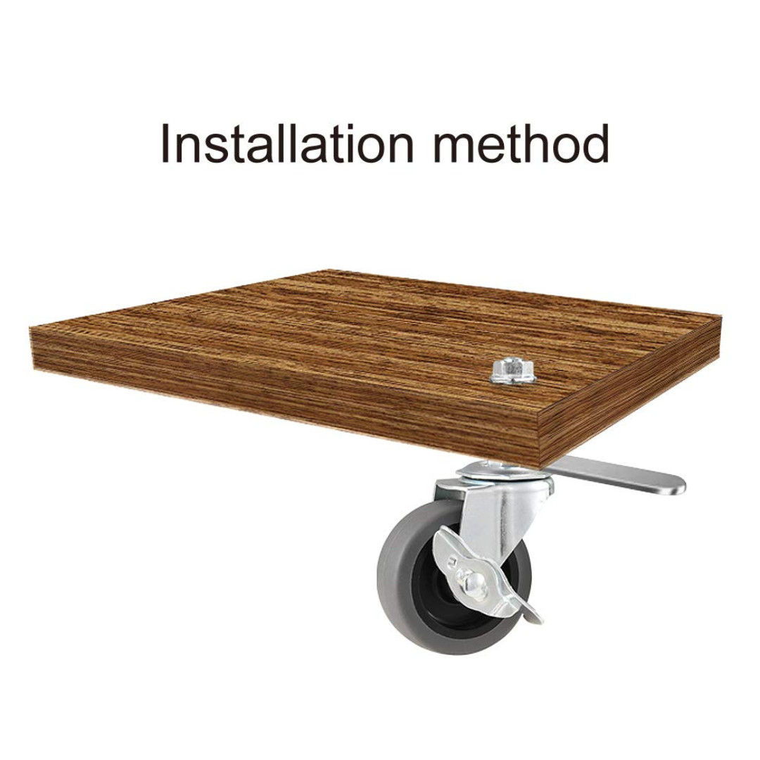 3 Inch Caster Wheels Threaded Stem Casters Set of 4 Heavy Duty Swivel Wheel