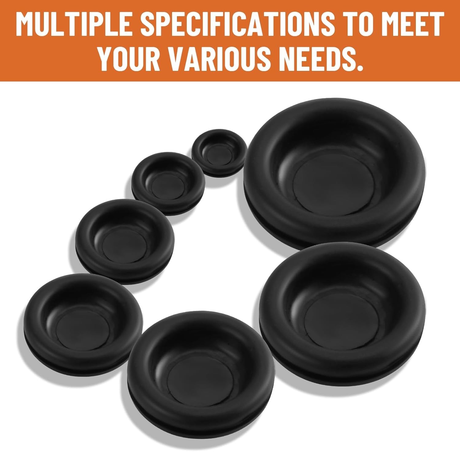 210pc Rubber Grommet Kit Premium 7 Sizes Rubber Grommets for Wiring