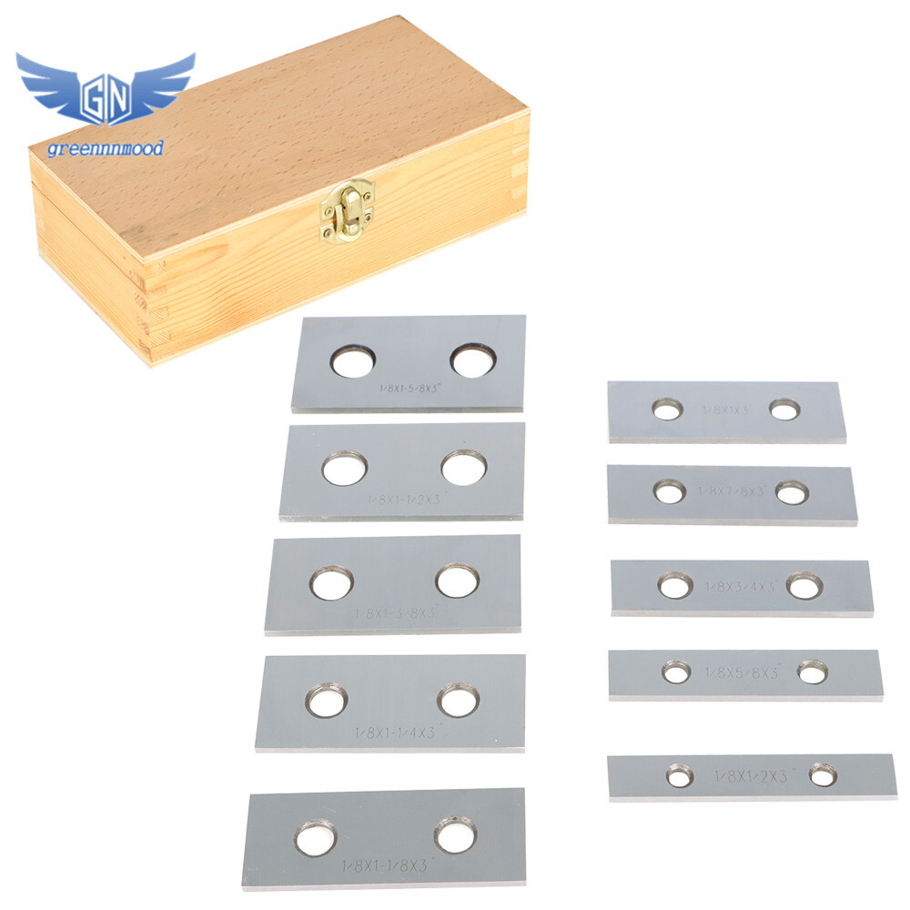10 Pair 1/8 × 3″ Precision Parallel Set Hardened Steel In Case Steel