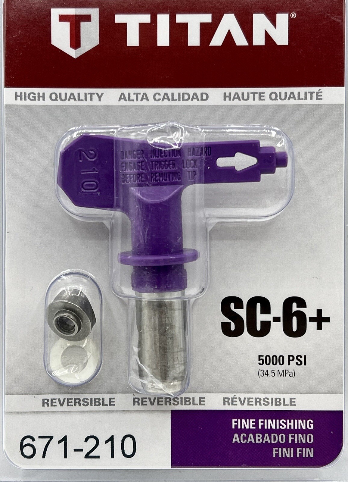 NEW Titan 671-210 5000 PSI SC-6+ Synergy Fine Finish Tip 0.010 in. SHIPS FREE!