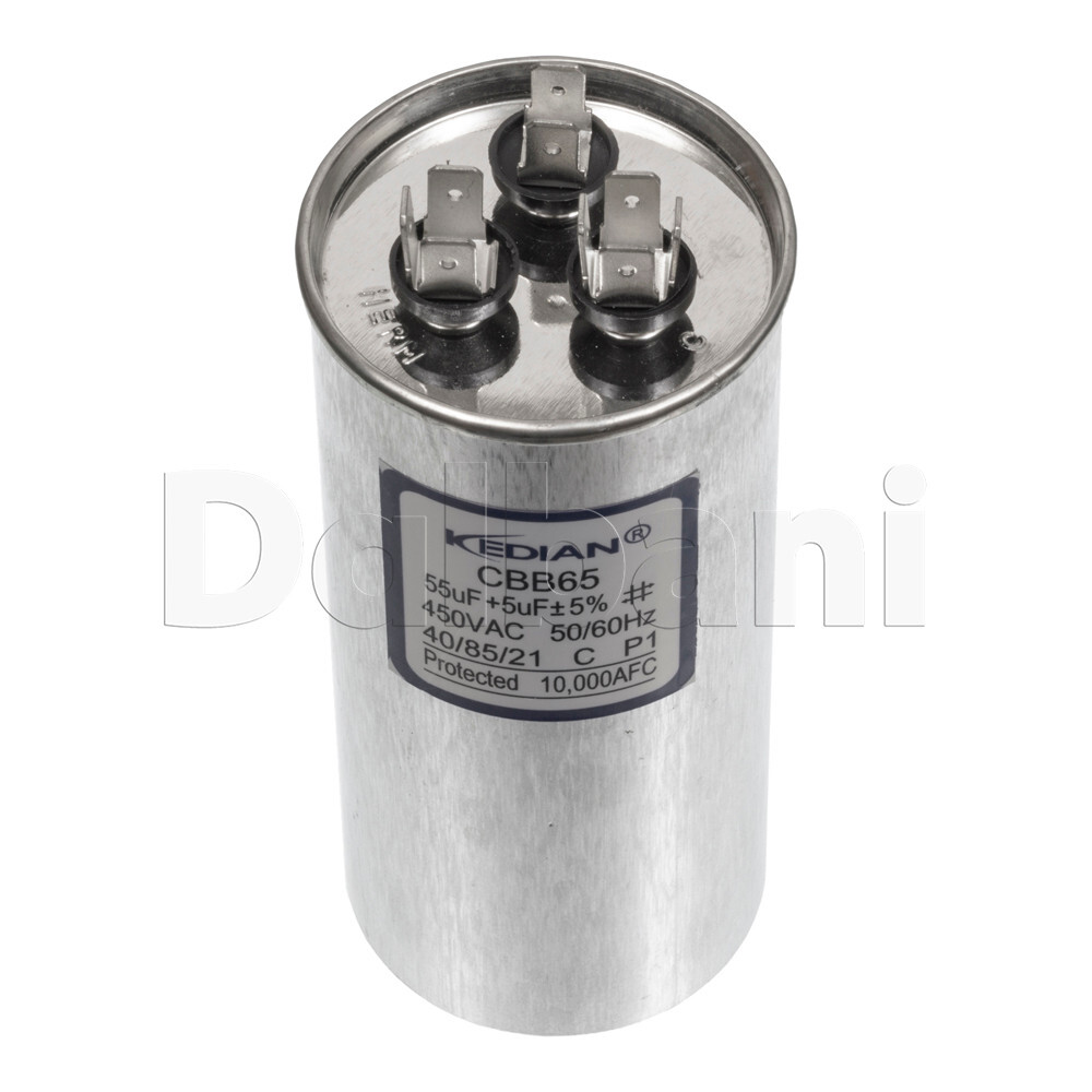 HQ Japanese Spec 55+5 uf 450VAC Dual Run Capacitor 40/85/21 450V 50X140mm CBB65