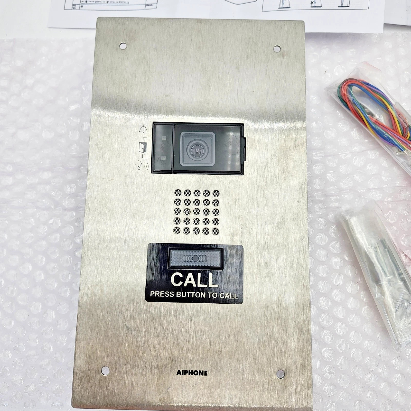 Aiphone IX-DF IP Video Door Station Flush Mount Stainless Steel Open Box