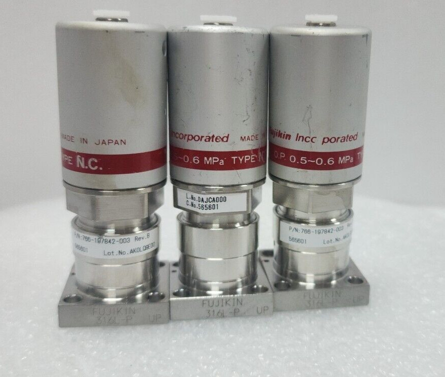 3pc LAM Research 766-197842-003 Rev B,Fujikin 565601 Diaphram Valve,Jp_,96433