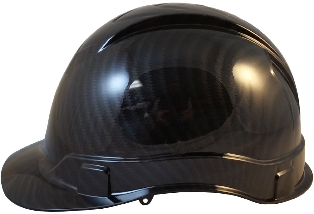 Pyramex Ridgeline Cap Style Hard Hat with 4pt Suspension – Shiny Black Graphite