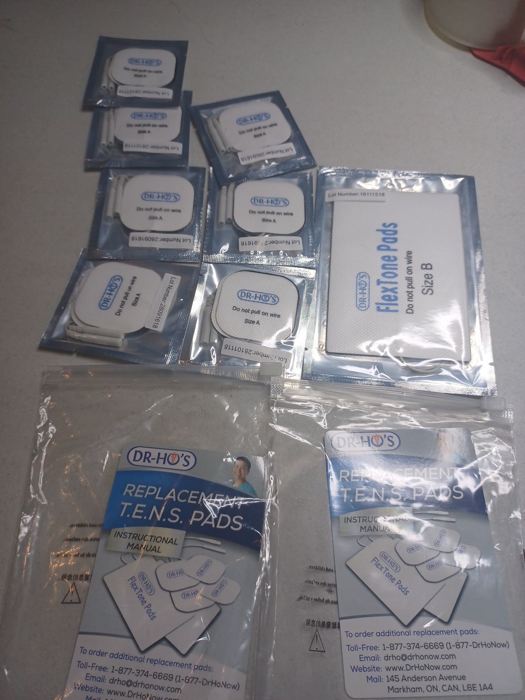 DR-HO’S FlexTone Pads Size A & B Replacement TENS Electrodes Pads Lot