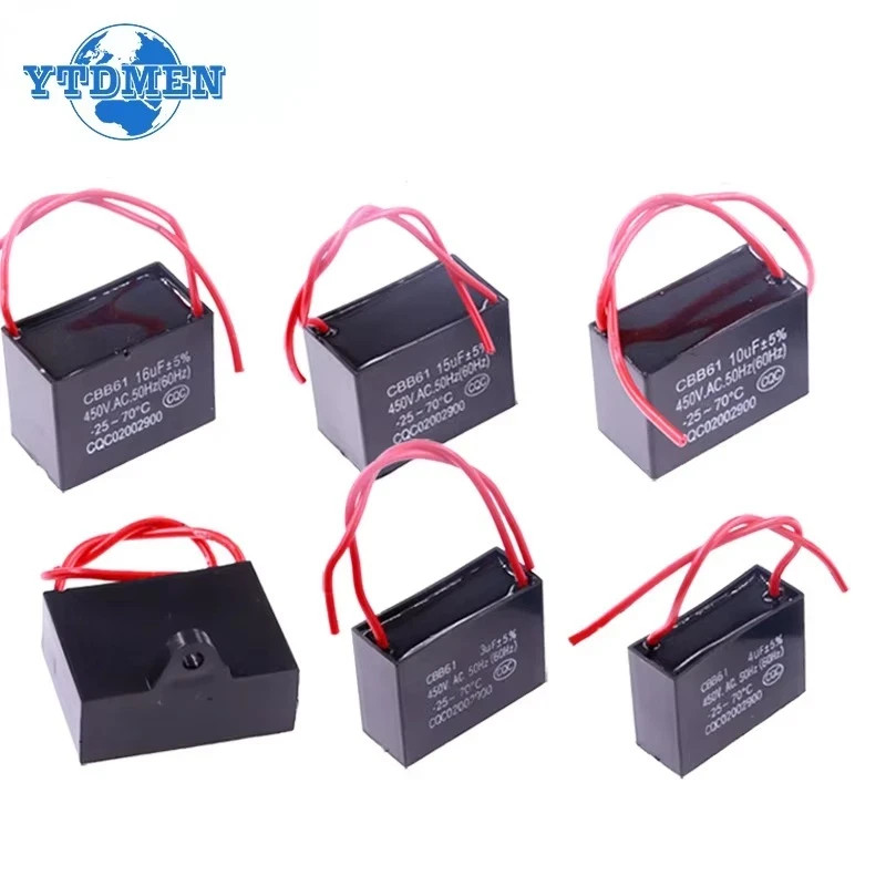 CBB61 Capacitor 450V Fan Capacitor New Start Capacitor
