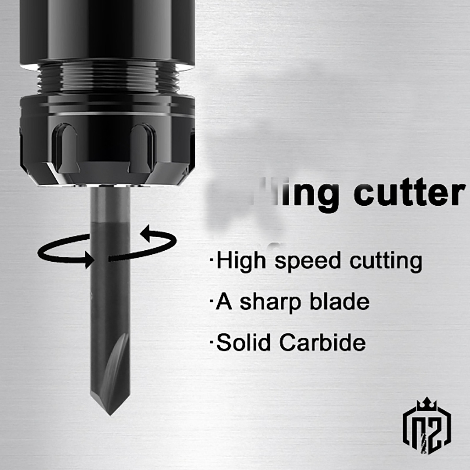 10PCS 1/4″ 4 Flute 90 Degree Carbide Chamfer Mills – Single End – AlTiN Coated