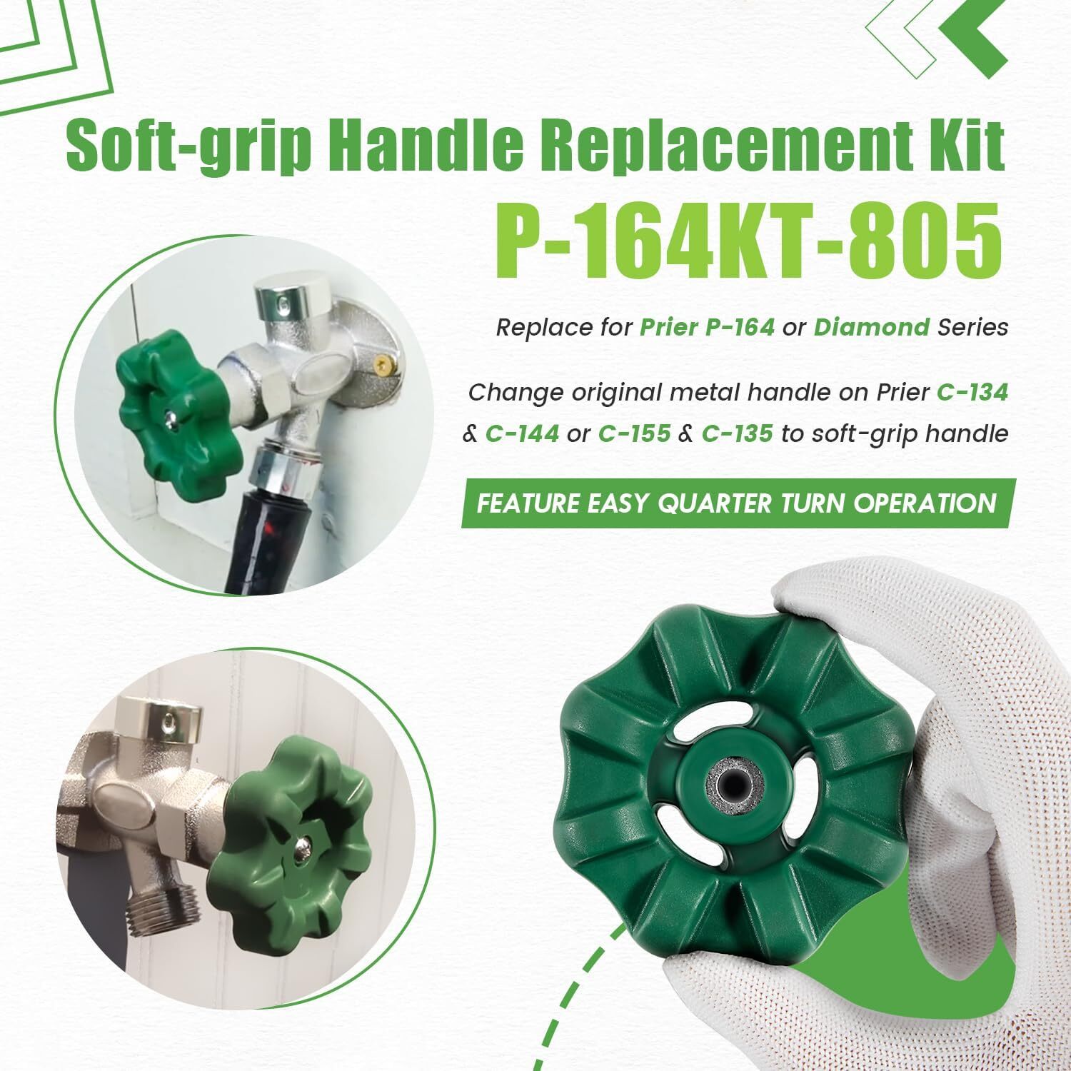 for Prier P-164KT-807 P-164 Overhaul Kit Complete Wall Hydrant Service Repair