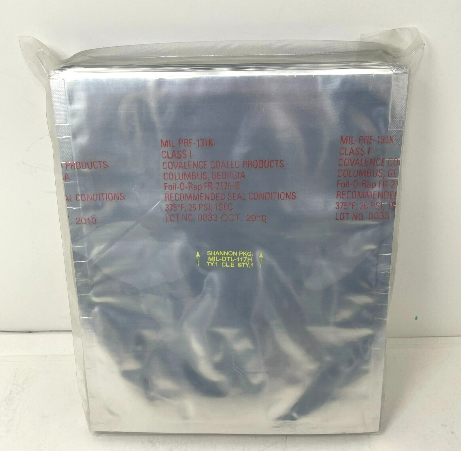MIL-DTL-117, Type I, Class E, Style 1 Bags, 9″ X 11″ – 100 pk
