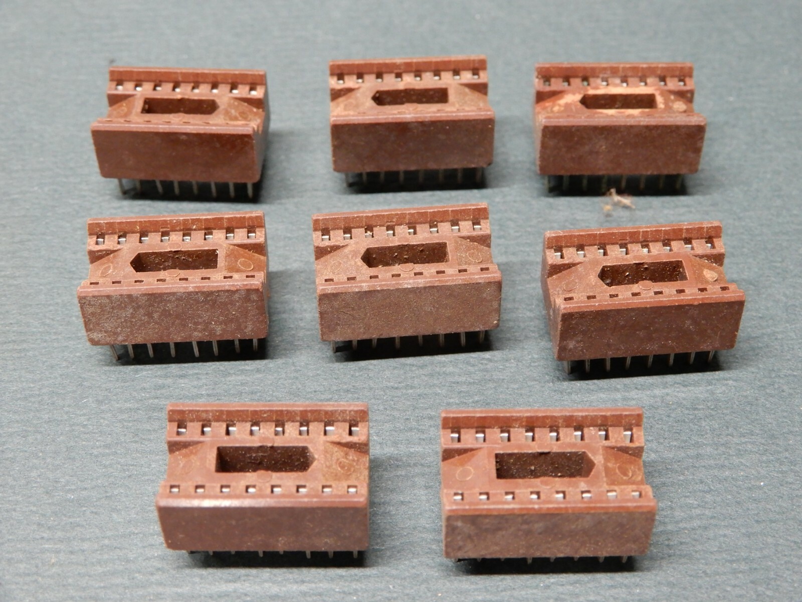 Unknown Brand 16 Pin IC Sockets Qty 8 NOS Tall