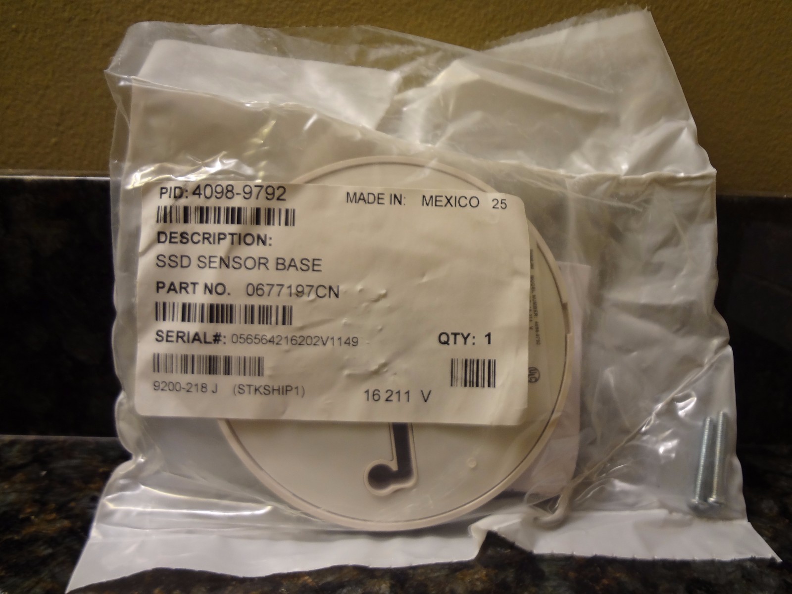 BRAND NEW SIMPLEX 4098-9792 SSD SENSOR BASE 0677197CN FREE SHIPPING !!!