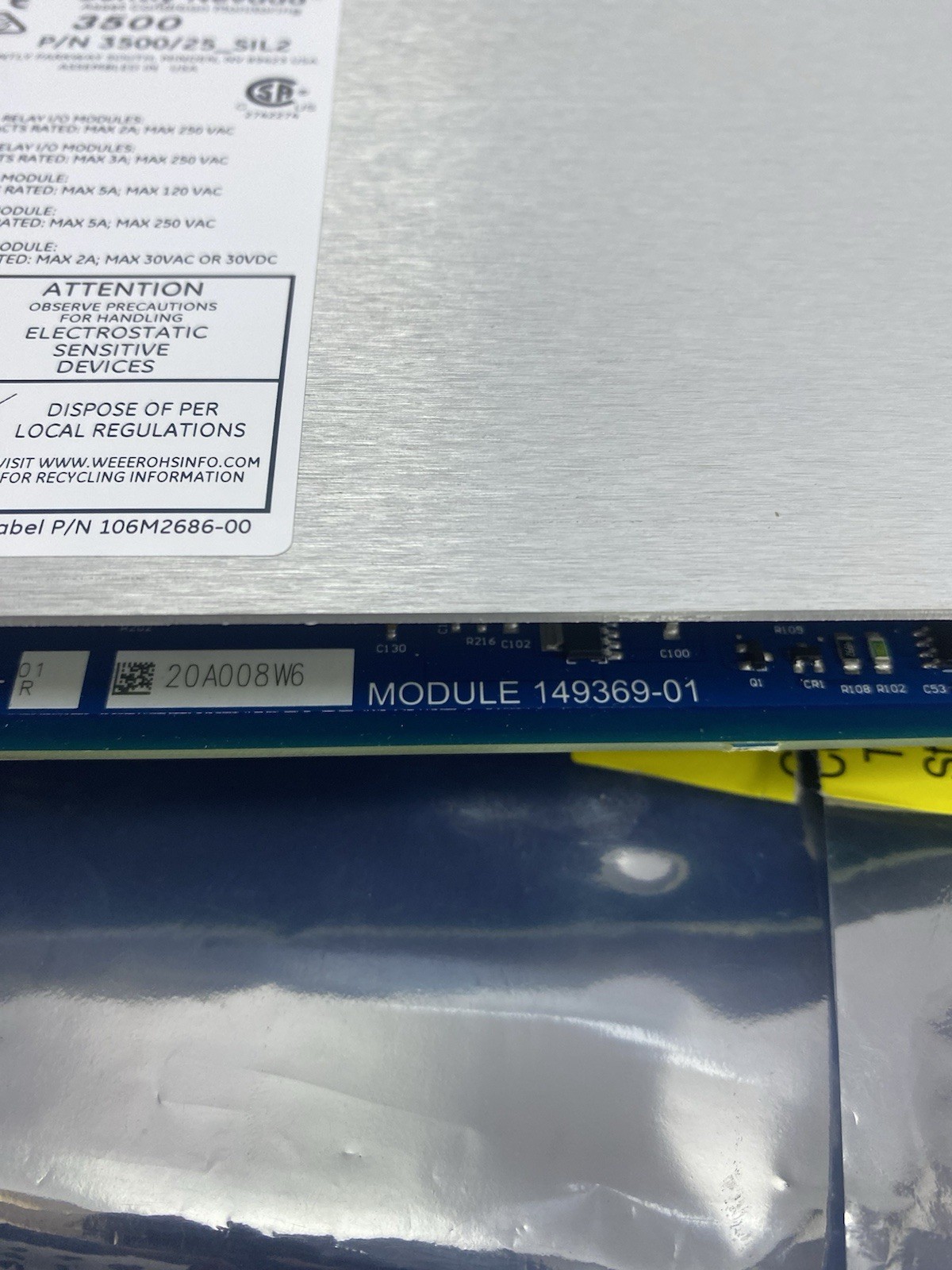 BENTLY NEVADA 3500/25_SIL2 KEYPHASOR I/O MODULE 125800-01 + 149369-01 Set