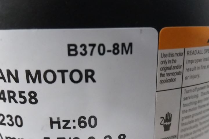 Hessaire B370-8 1/2 HP 825 RPM 115/208-230V Replacement Exhaust Fan Motor