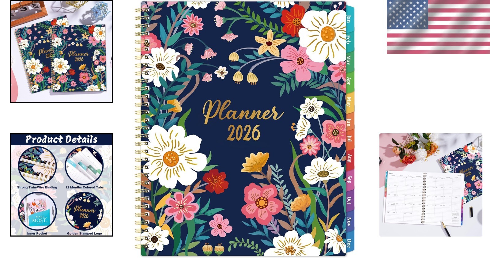 2026 Planner – 2026 Planner Weekly and Monthly from Jan. 2026 – Dec. 2026, Calen