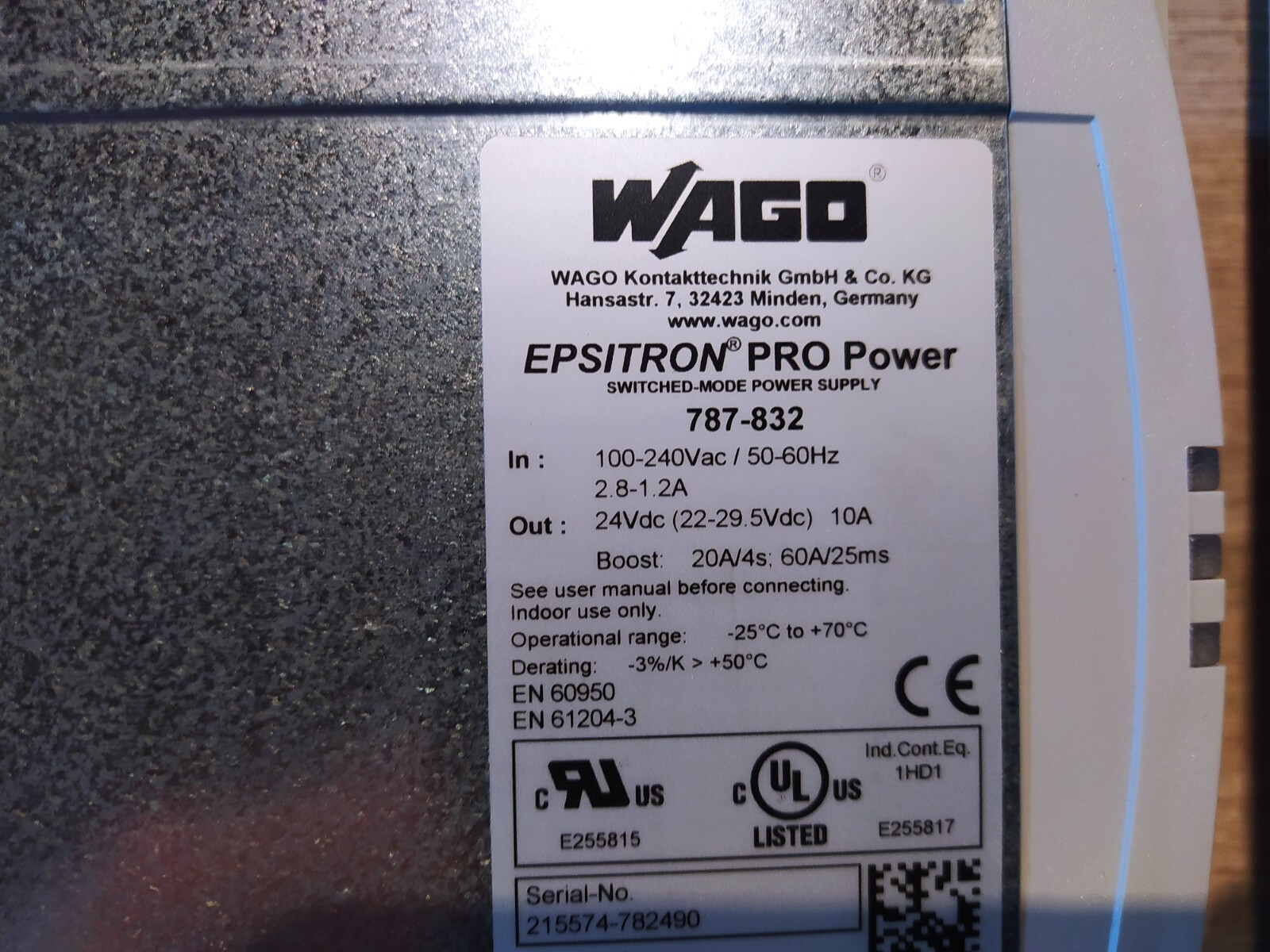 WAGO 787-832 EPSITRON PRO POWER POWER SUPPLY [NEW]