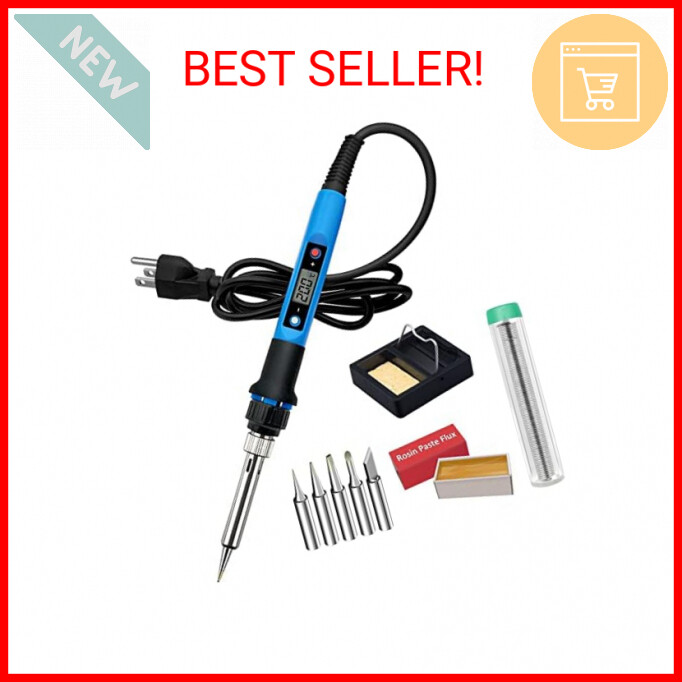 Soldering Iron Kit, 80W 110V Fast Heat up in 10s LCD Digital Adjustable Temperat